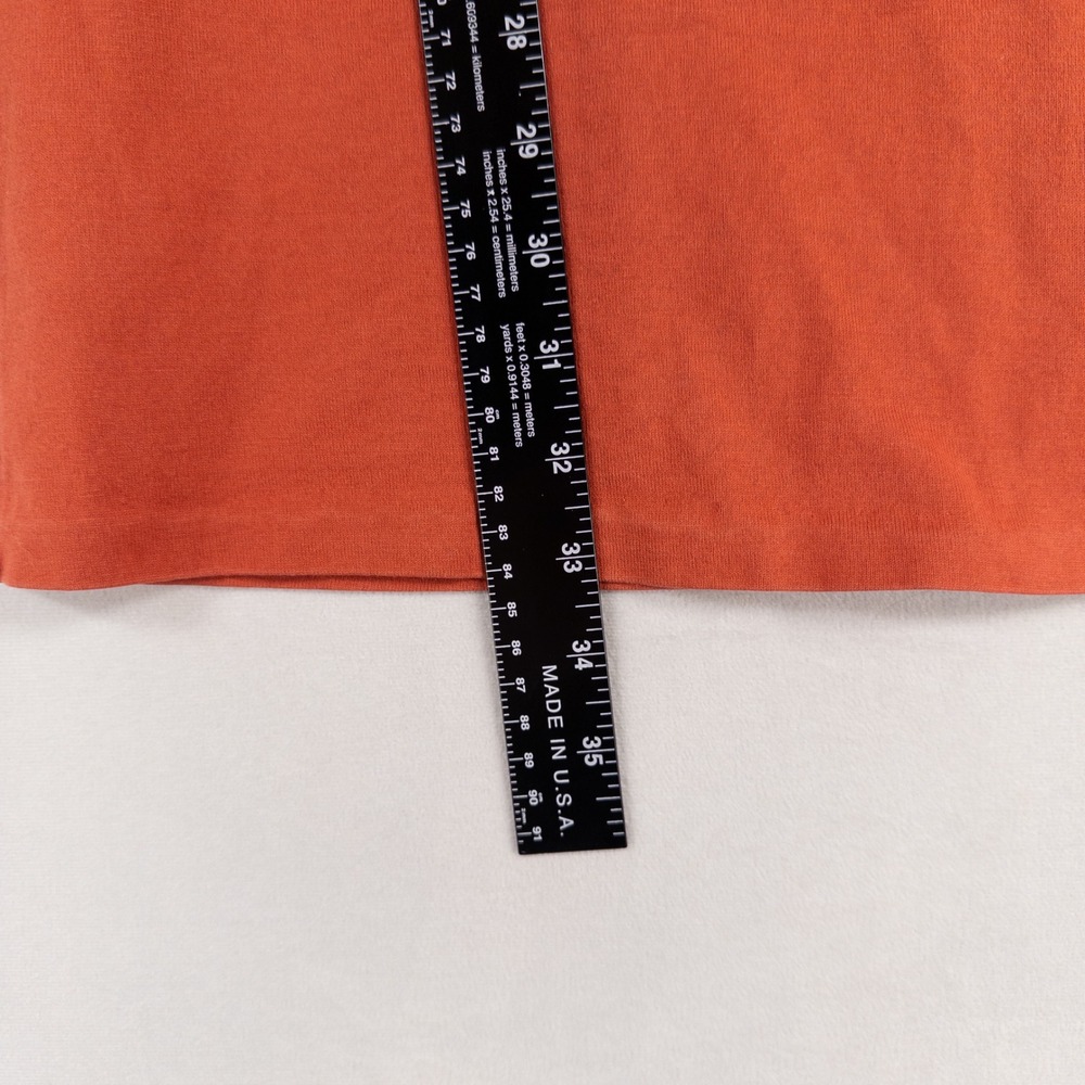 Garnet Hill Tunic Dress Sz 8 Orange Organic Cotton Jersey Knit 3/4 Sleeve Casual - Picture 6 of 8